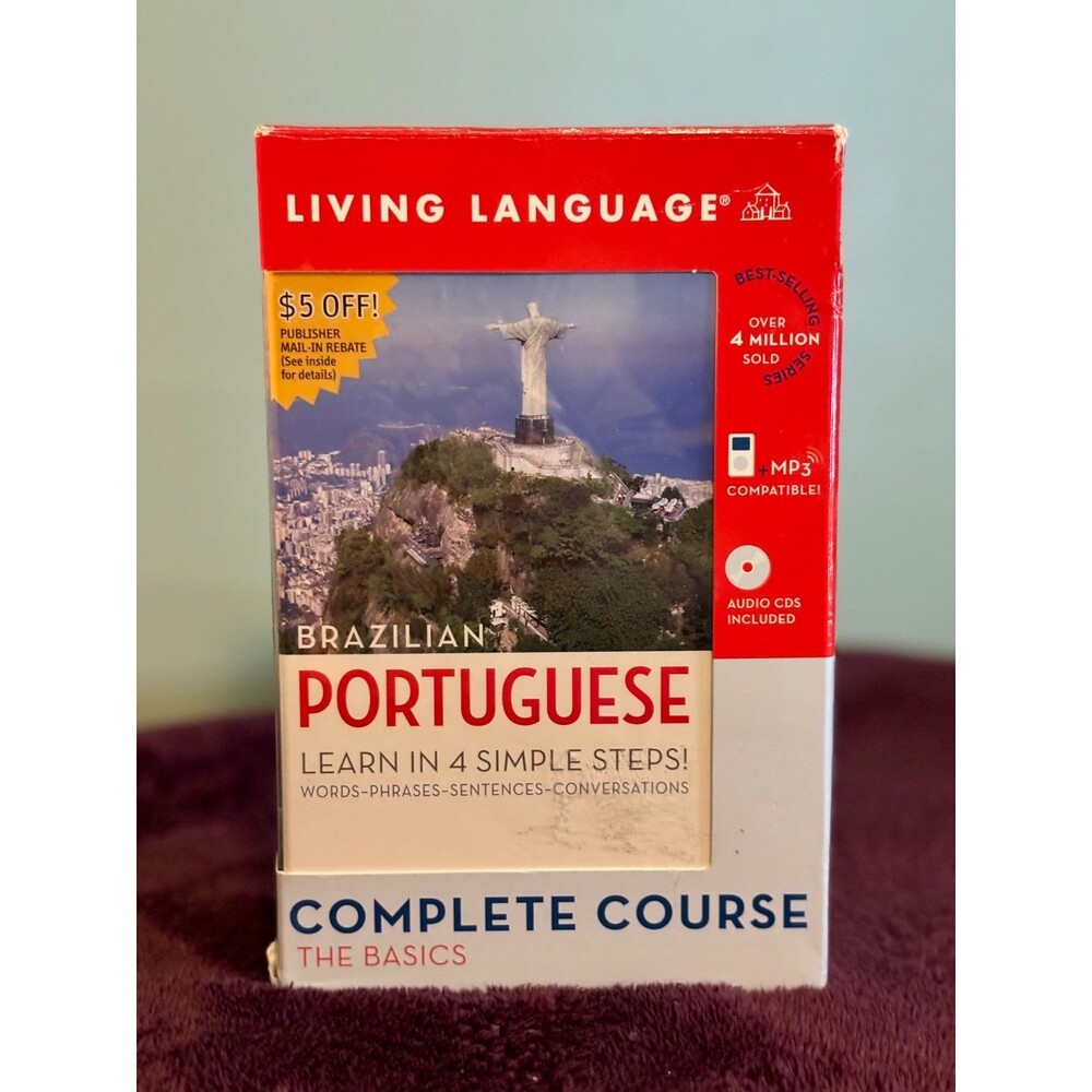 Living Language Brazilian Portuguese Complete Course The Basics 4 CDs & Book